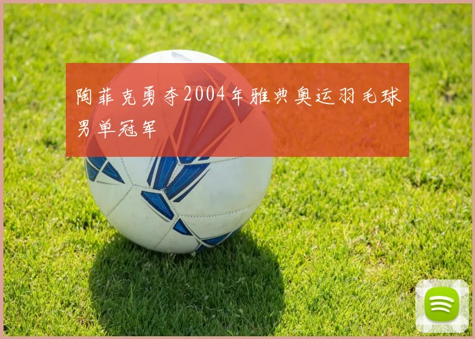 陶菲克勇夺2004年雅典奥运羽毛球男单冠军